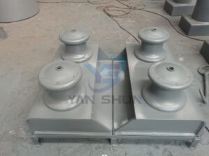 2-roller type Open Design JIS F2014-1987 Fairlead Rollers Carbon Steel Grey Iron Casting