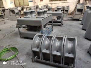 2-roller type Open Design JIS F2014-1987 Fairlead Rollers Carbon Steel Grey Iron Casting