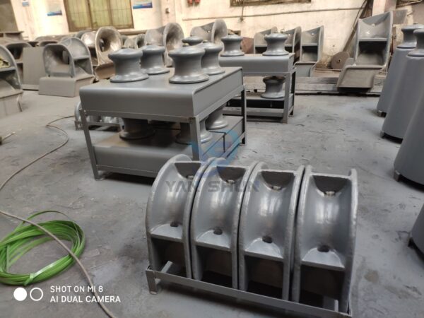 2-roller type Open Design JIS F2014-1987 Fairlead Rollers Carbon Steel Grey Iron Casting