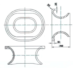 Bulwark-mounted Chock NS 2589 Steel Casting