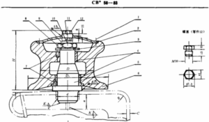 CB 58-1983 Guide Rollers Roller Fairleads Guide Roller with Stand (open type closed type)