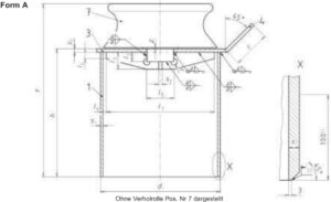 DIN 81907 Pedestal Fairleads type A with Cylindrical Pedestal