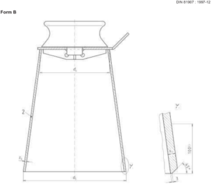 DIN 81907 Pedestal Fairleads type B with Conical Pedestal