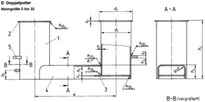 DIN 82607 Double Bollards Weldable Steel Tubes