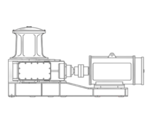 Electric Capstan type A, Prime Motor and Gear Box installed in Deck
