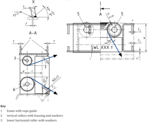 ISO 13733-2020 Universal Fairleads type 4R 4-roller with Upper Roller Weldable Steel Plates