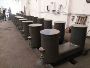 ISO 13795 Double Bollards type A with Compact Base Plate Weldable Steel Plates