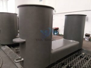 ISO 13795 Double Bollards type A with Compact Base Plate Weldable Steel Plates