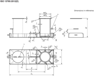 ISO 13795 Double Bollards type B with Wide Base Plate Weldable Steel Plates