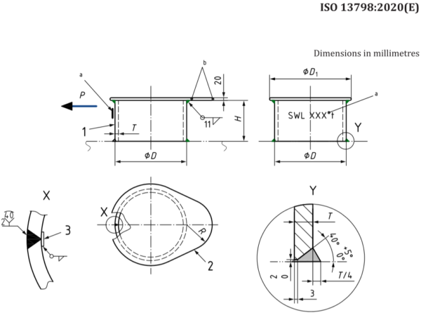 ISO 13798 Recessed Bitts Weldable Steel Plates Tubes