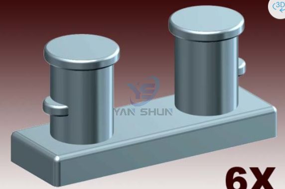 ISO 3913 Bollards type A Vertical type double bollards with lugs Form II built-in bollards Steel Casting