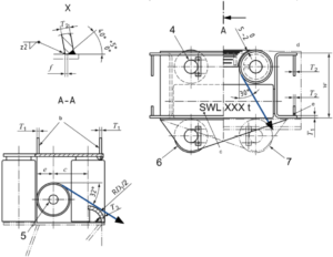 ISO 13742-2020 Universal Fairleads type 4RL 4-roller withOUT Upper Roller Weldable Steel Plates