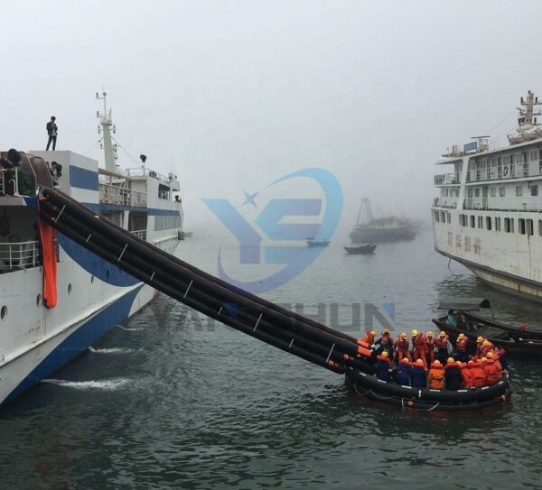 Inclined Single Chute Passage Marine Evacuation System