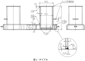 JIS F2001-1995 Double Bollards Double Bitts Welded Steel Plates