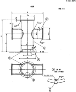 JIS F2804-1976 Ships' Cross Bitts Cruciform Bollards Carbon Steel