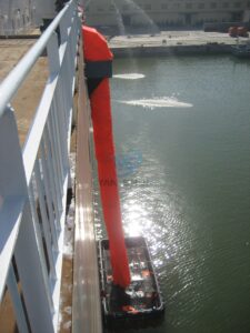 Single Chute Vertical Passage Marine Evacuation System
